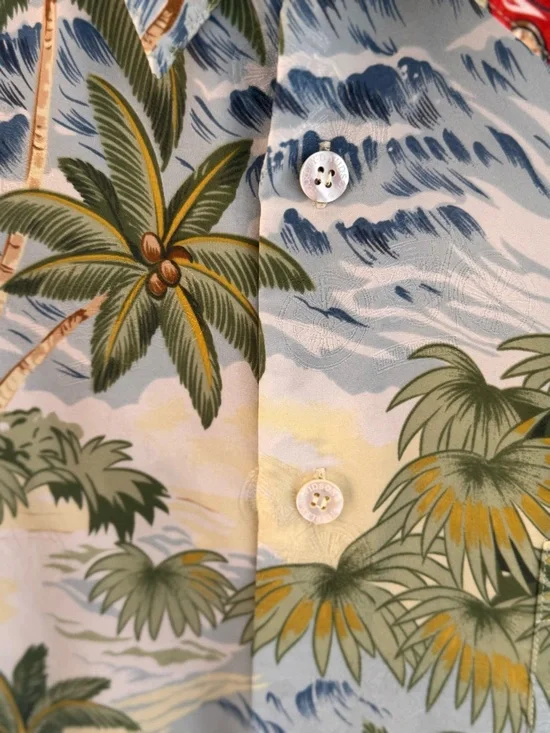 Harley-Davidson x Tori Richard 100% Silk Hawaiian Shirt XL Tropical Motorcycle - Picture 4 of 10